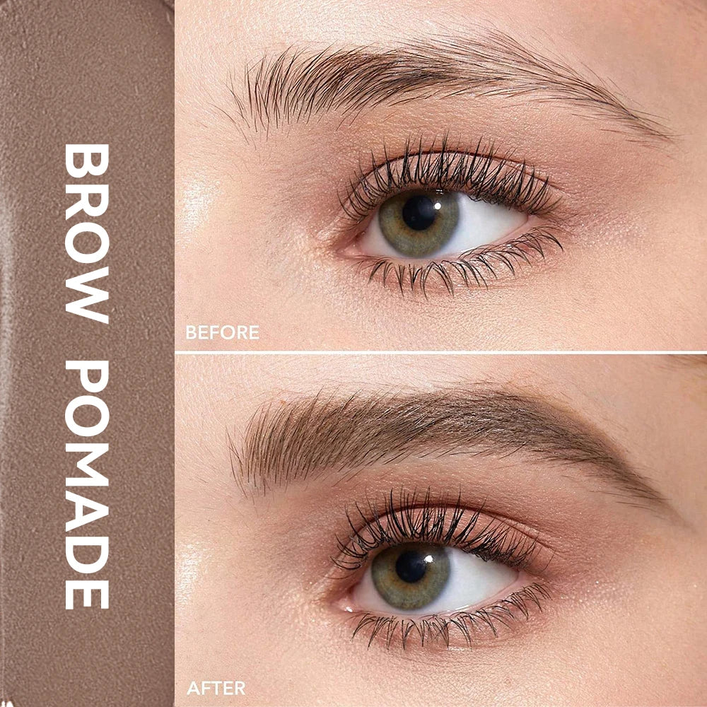 Long-Wear Waterproof Eyebrow Pomade — Smudge-Proof, Natural, 6 Shades