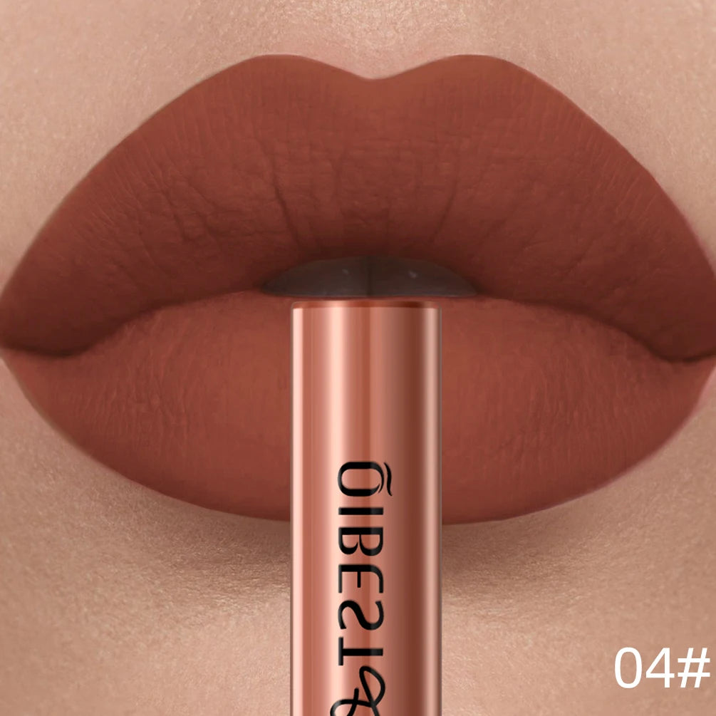 Rouge à Lèvres Liquide Mat Longue Tenue – Velours, Waterproof, 24 Teintes | QiBest