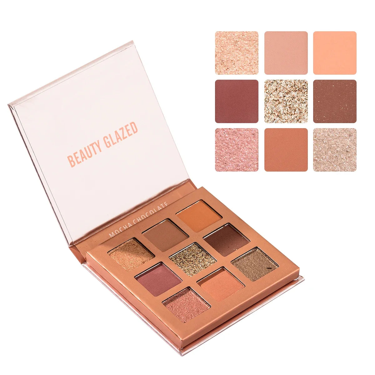 Palette Fard à Paupières 9 Teintes — Shimmer & Glitter Longue Tenue, Waterproof