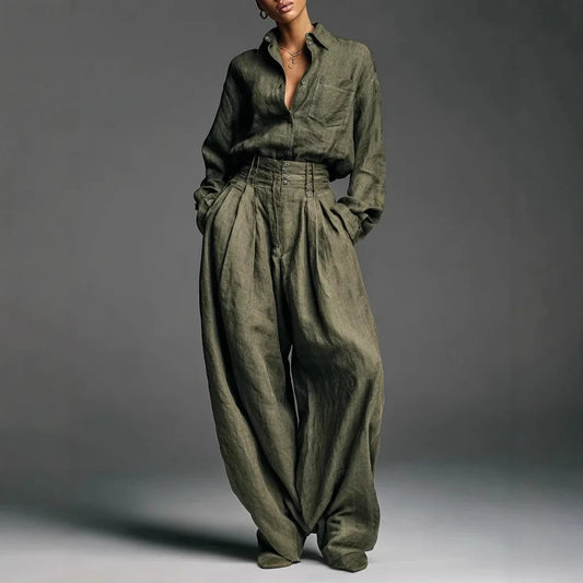 Ensemble Chemise et Pantalon Ballon Amples