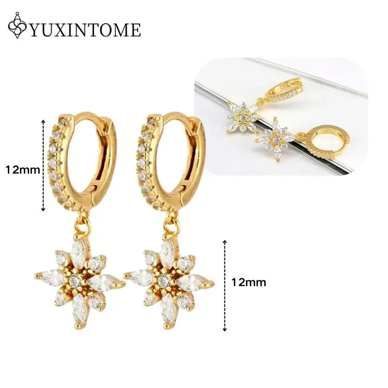 Boucles d'Oreilles Créoles Huggie Argent 925 – Zircon & Cristal, Goutte d'Eau, Certifiées GDTC, 73 Styles