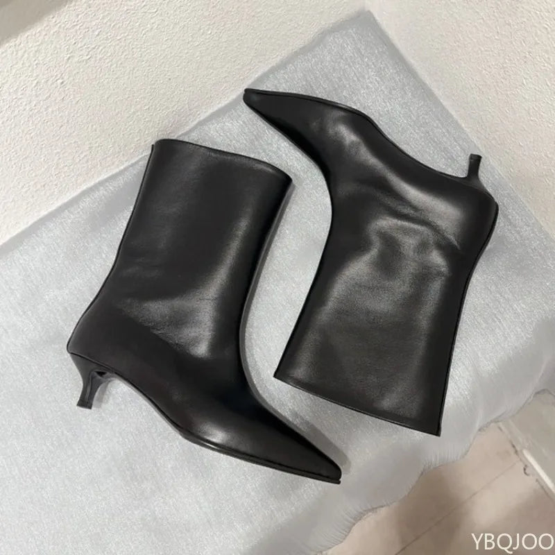 Bottes à Bout Pointu et Petit Talon Fin