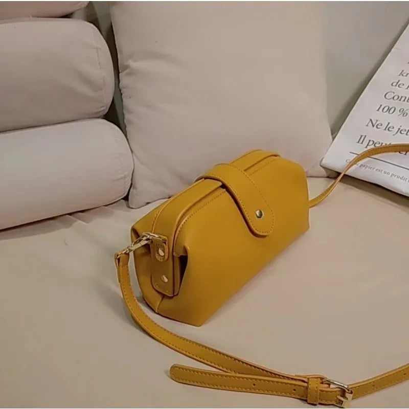 Sac à bandoulière en cuir décontracté - Style rétro vintage pour femme