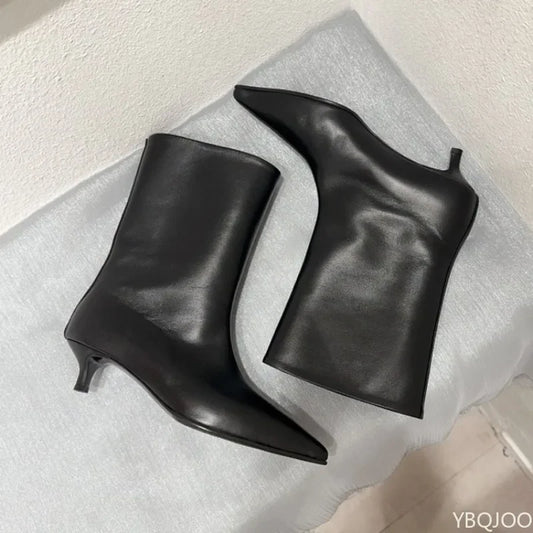 Bottes à Bout Pointu et Petit Talon Fin