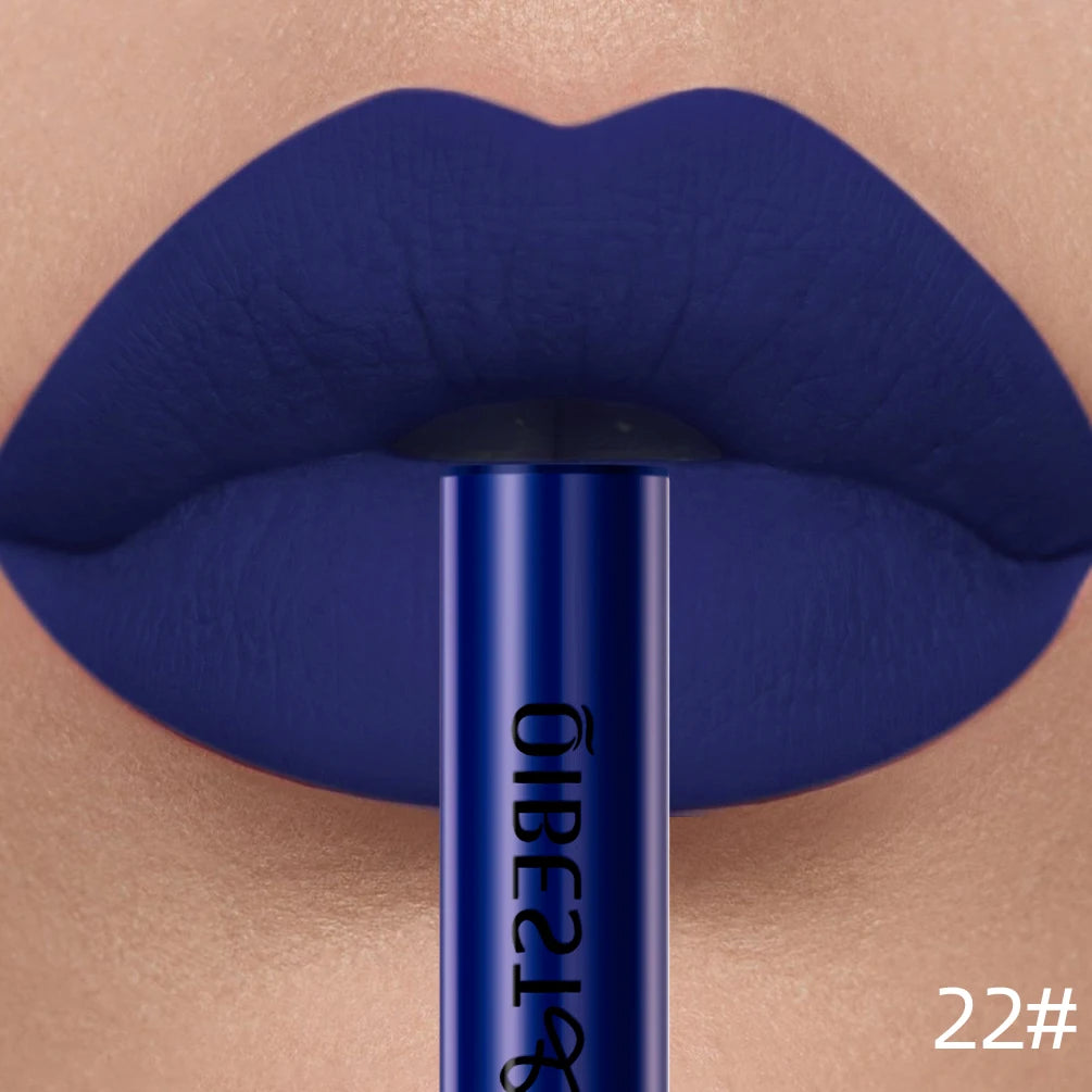Rouge à Lèvres Liquide Mat Longue Tenue – Velours, Waterproof, 24 Teintes | QiBest