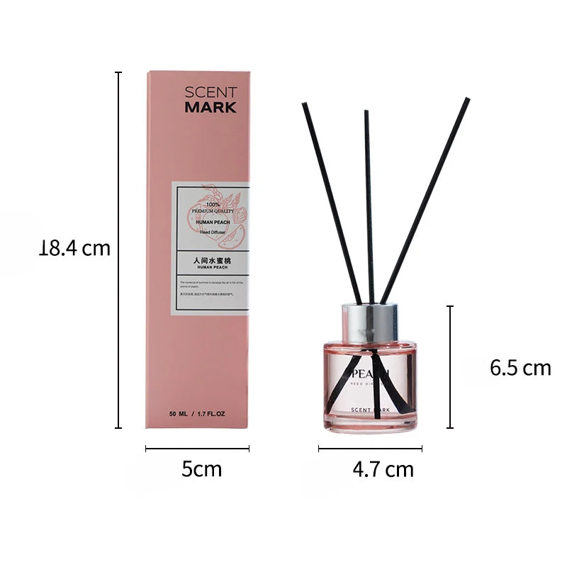 Reed Diffuser Set 50 ml – Essential Oil, 25 cm Reeds, Home Aromatherapy
