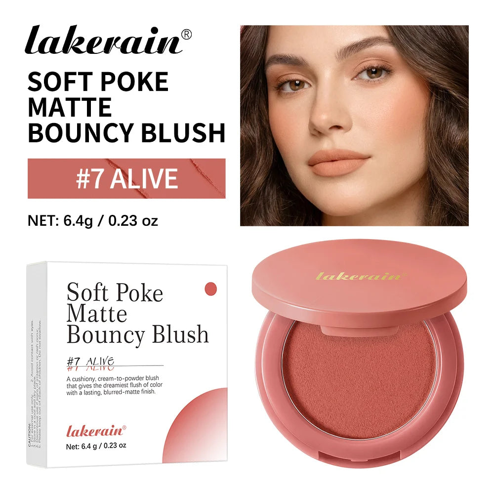 Mattifying Cream-to-Powder Blush – Lightweight Mousse Texture, Natural Finish, Long-Lasting | 7 Shades