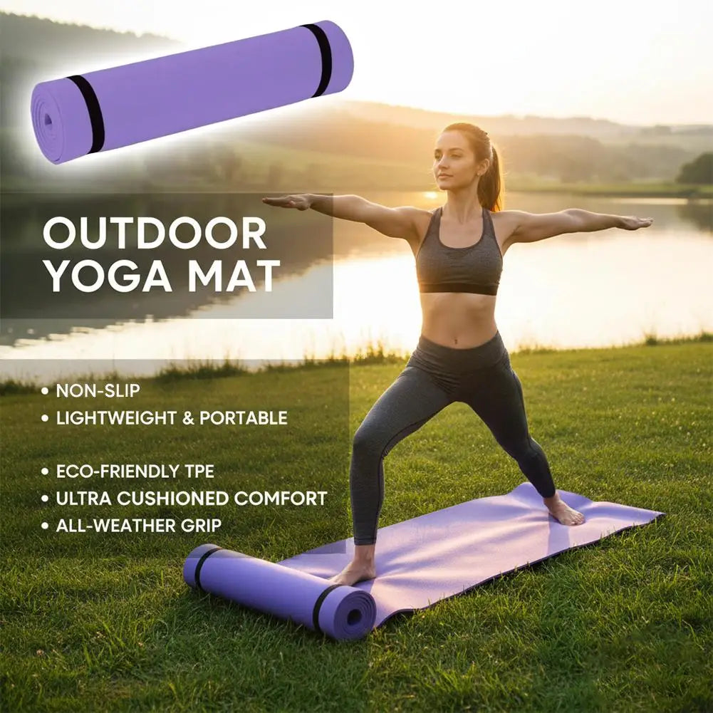 Foldable EVA Foam Yoga Mat – 180 × 50 cm, Non-Slip, Fitness & Pilates