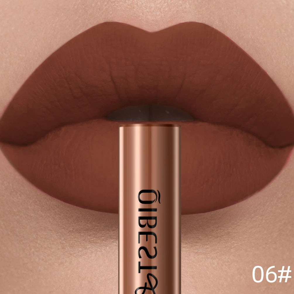 Rouge à Lèvres Liquide Mat Longue Tenue – Velours, Waterproof, 24 Teintes | QiBest