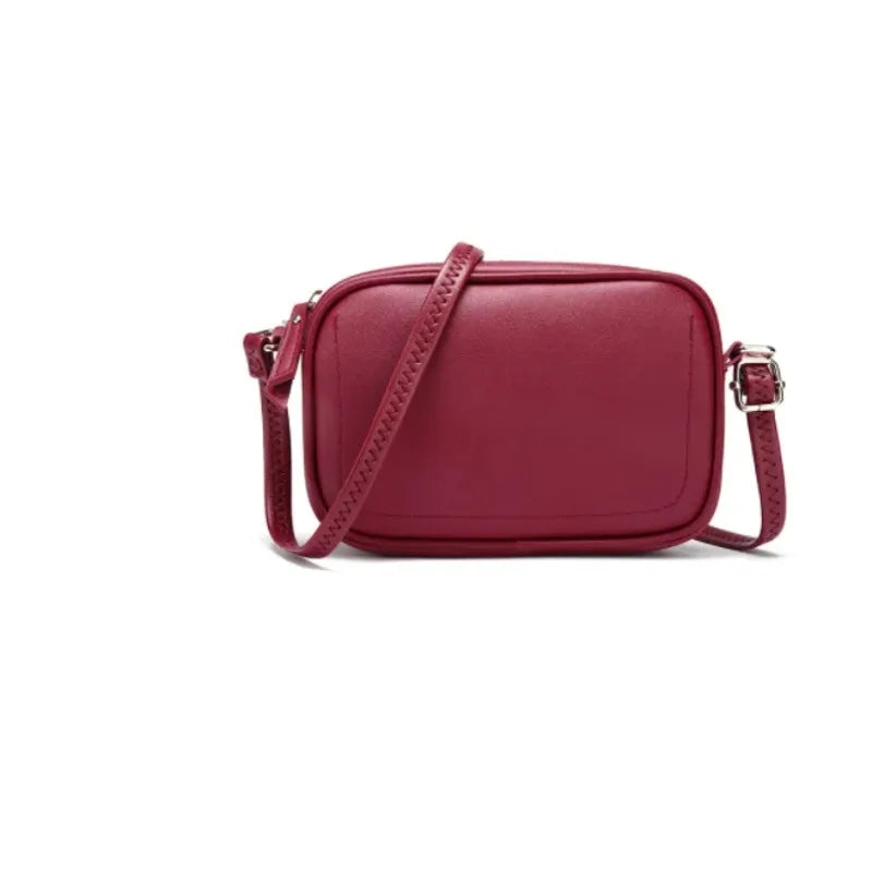 Sac à bandoulière en cuir décontracté - Style rétro vintage pour femme