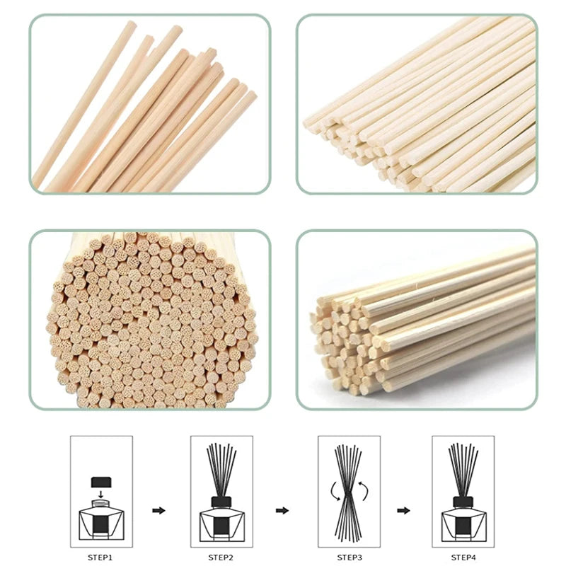 Reed Diffuser Sticks – Natural Rattan, Flameless, DIY Aromatherapy