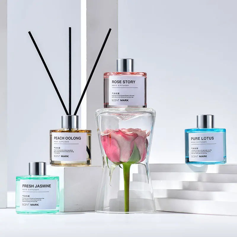 Reed Diffuser Set 50 ml – Essential Oil, 25 cm Reeds, Home Aromatherapy