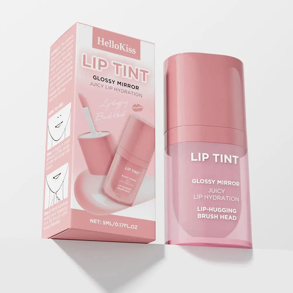 Long-Lasting Glossy Lip Stain – Matte Velvet Texture, Hydrating & Waterproof | 6 Shades