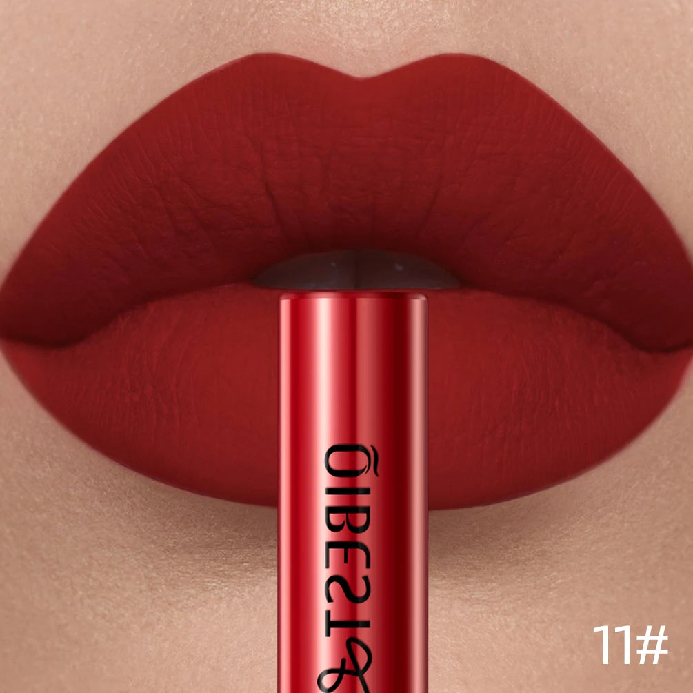 Rouge à Lèvres Liquide Mat Longue Tenue – Velours, Waterproof, 24 Teintes | QiBest