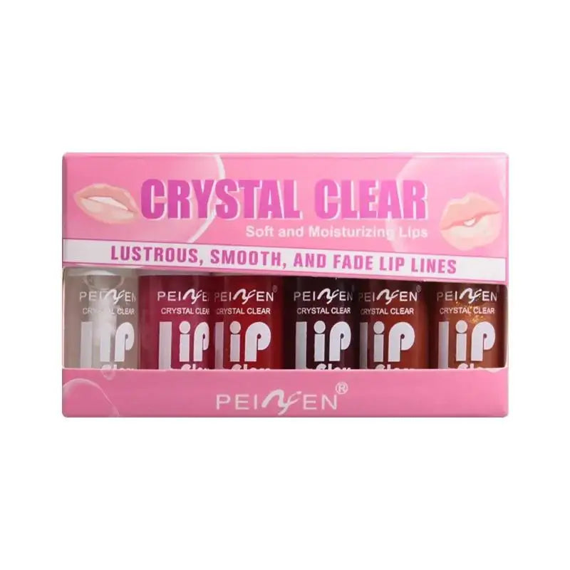 Set 6 Glosses Hydratants – Brillance Intense, Repulpant & Nourrissant | Pêche, Cerise, Rose