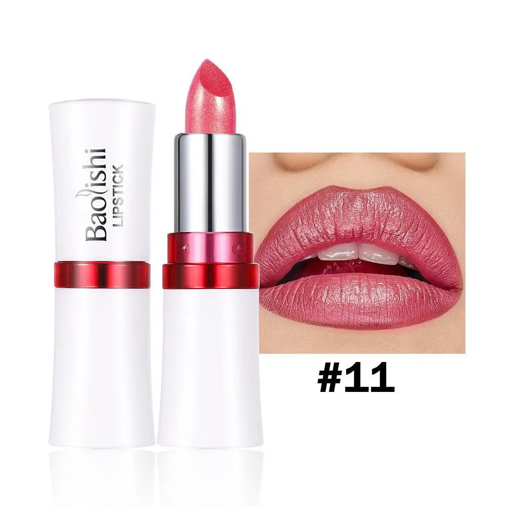 Long-Lasting Mirror Pearl Lipstick – Moisturizing, Waterproof, Flash Gloss Finish | 6 Shades