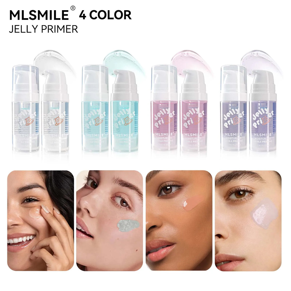 Primer Gel Transparent – Base Maquillage Matifiante, Pores Invisibles, Longue Tenue
