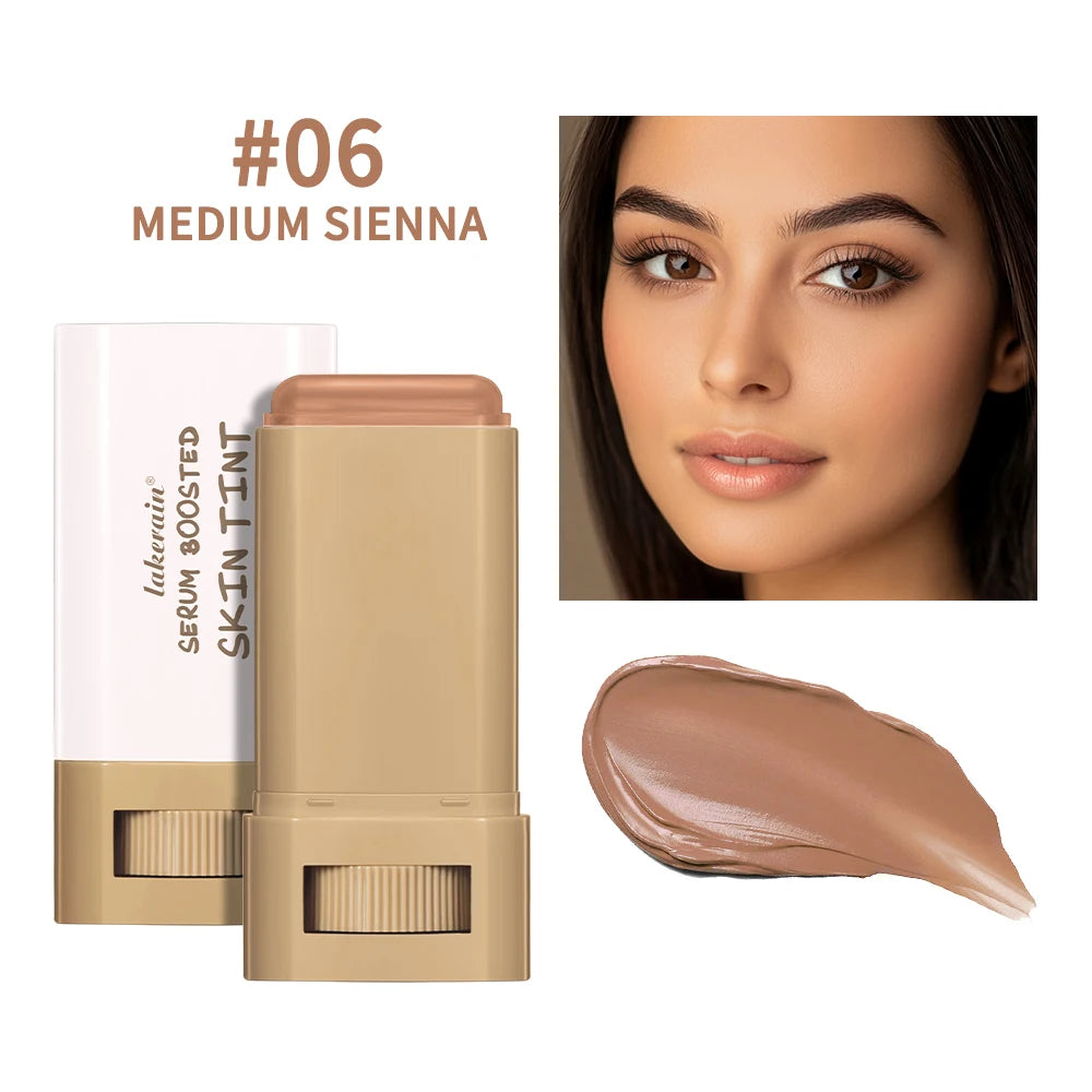 Serum Stick Foundation – Natural Finish, Buildable Coverage, 7 Active Ingredients, 6 Shades