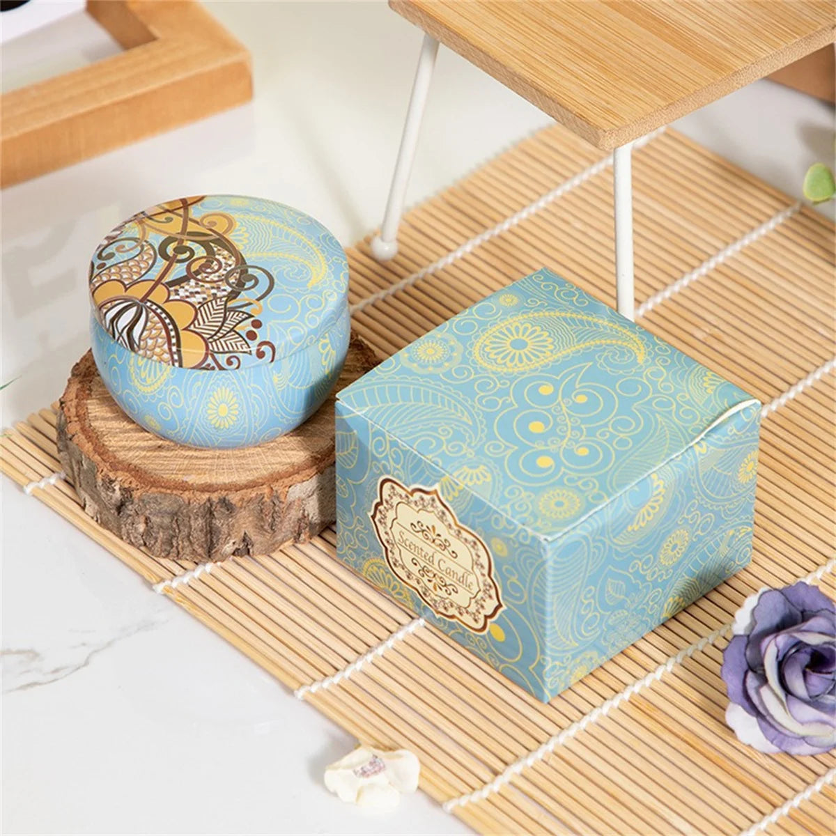 Dried Flower Aromatherapy Candle – Smokeless, Lightly Scented, Sleep Aid