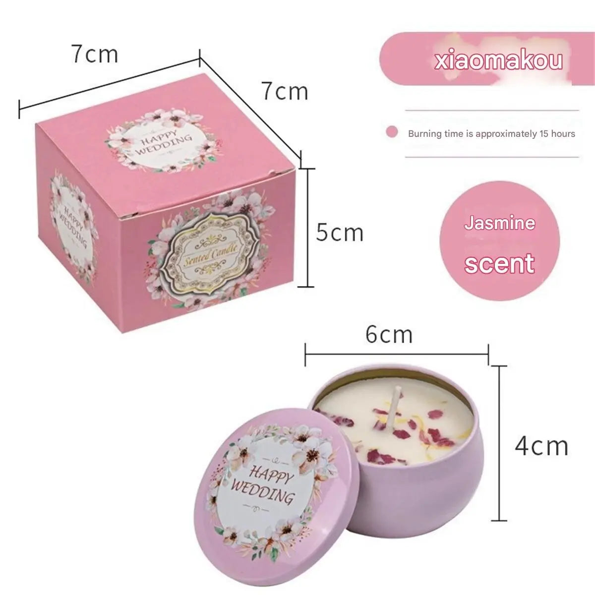 Dried Flower Aromatherapy Candle – Smokeless, Lightly Scented, Sleep Aid