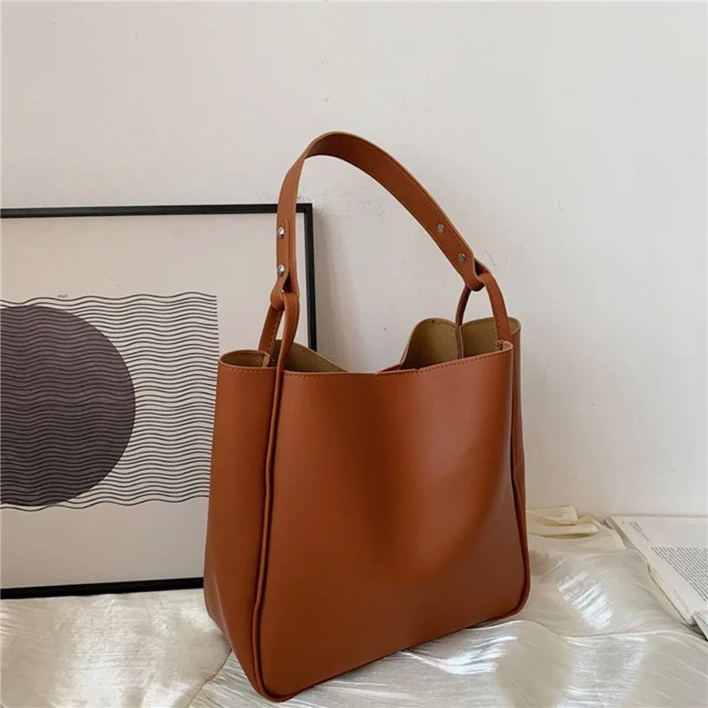 Sac à main en cuir PU pour femme - Grande capacité pour shopping et voyage