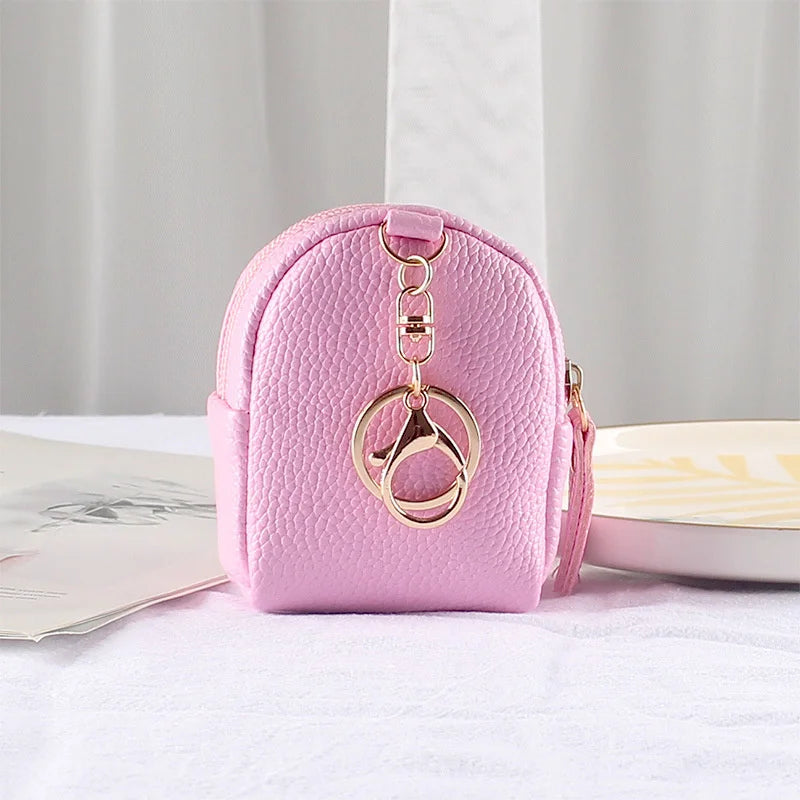Women's PU Leather Mini Key Pouch – Luxury Key Organizer, Cute Coin Purse