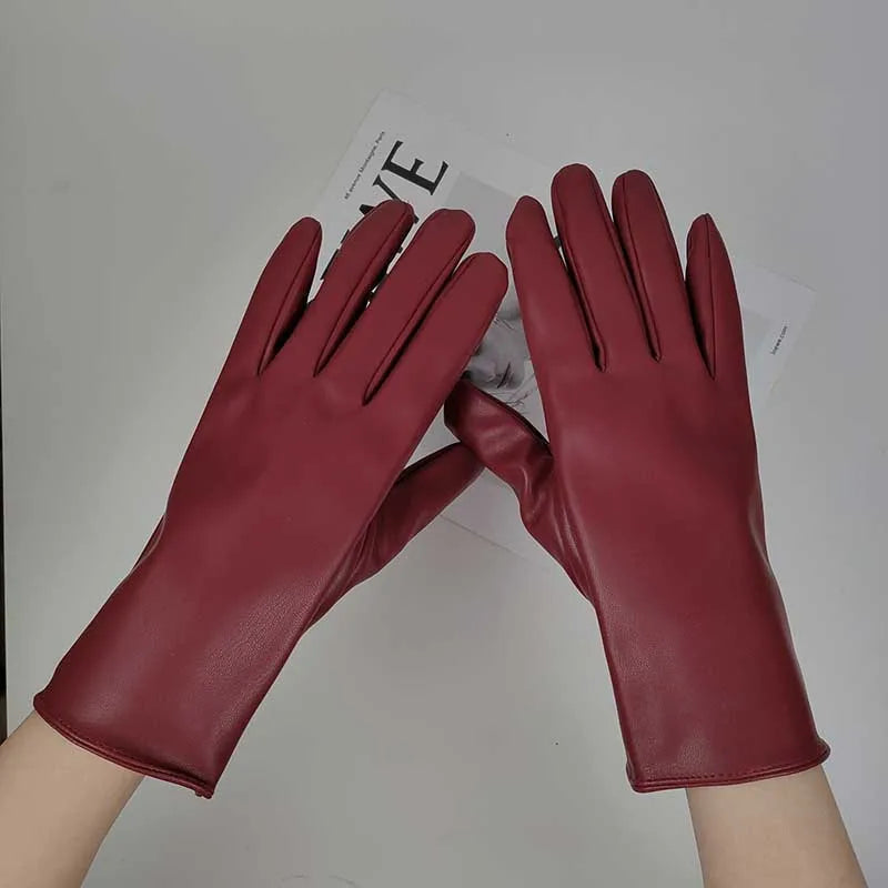 Gants doublés en similicuir