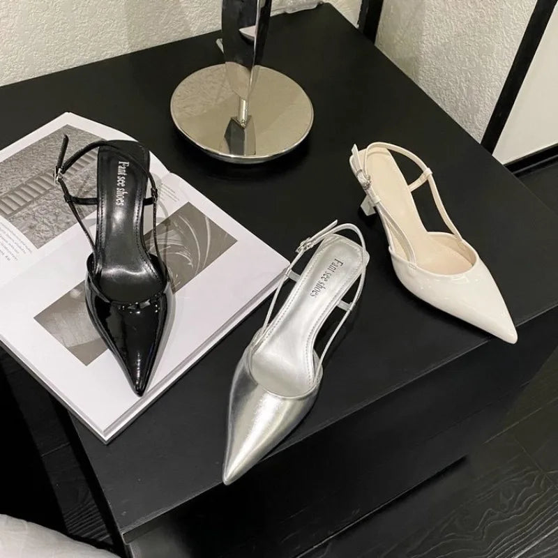 Sandales à Talons Luxe - Bout Pointu avec Bride Arrière