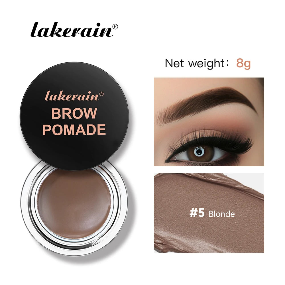 Long-Wear Waterproof Eyebrow Pomade — Smudge-Proof, Natural, 6 Shades