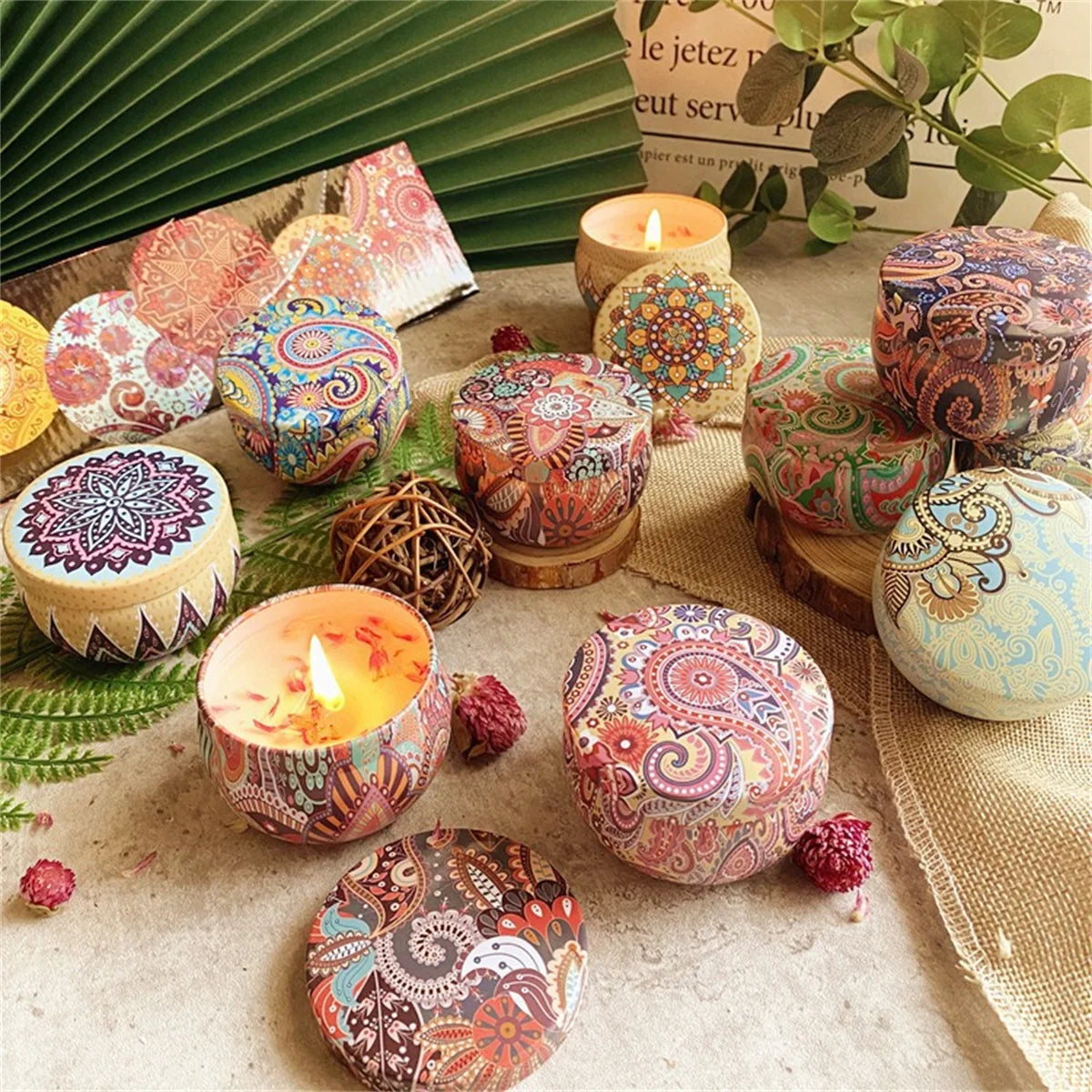 Dried Flower Aromatherapy Candle – Smokeless, Lightly Scented, Sleep Aid