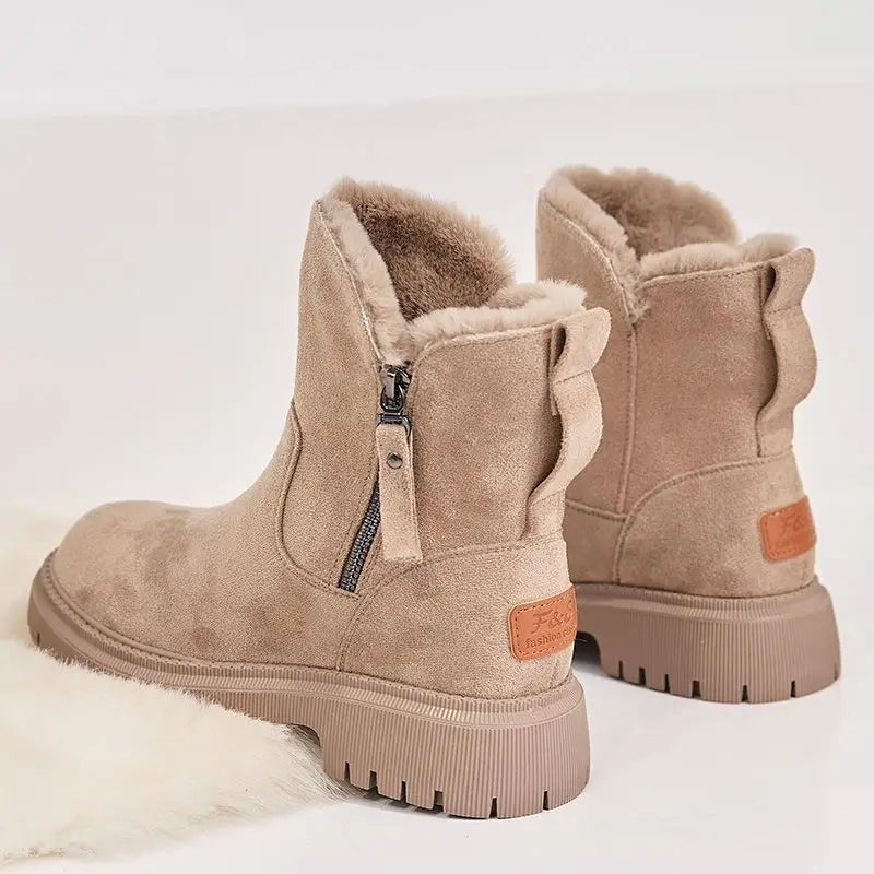 Bottes à enfiler doublées pour femme