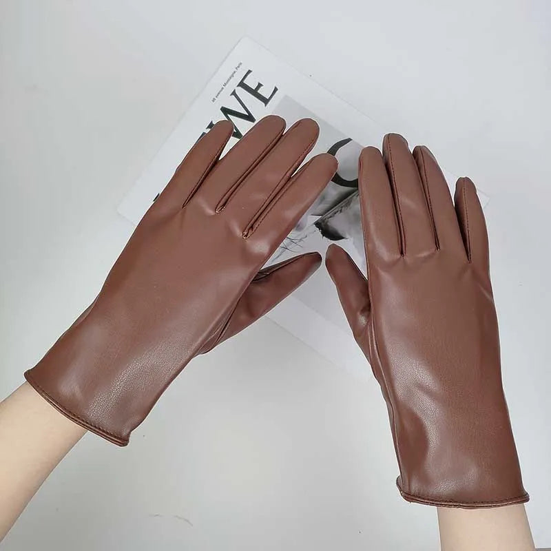 Gants doublés en similicuir