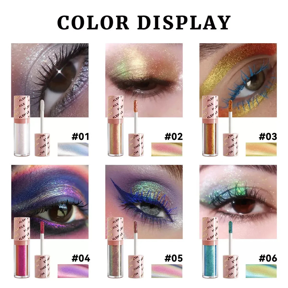 Fard à Paupières Liquide Multichromatique — Shimmer Polarisé, Séchage Rapide, Effet Caméléon