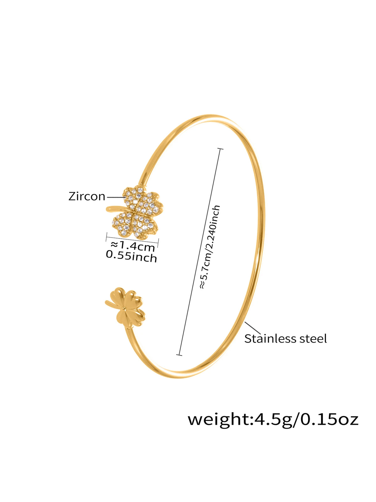 Bracelet Manchette Luxe Plaqué Or PVD – Acier Inoxydable, Style Géométrique, Mariage & Banquet, Pour Femme