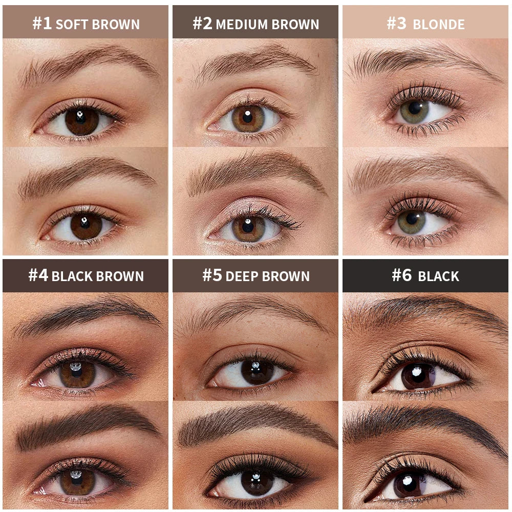 Mousse Sourcils Volumisante Longue Tenue — Waterproof, Effet Duveteux, 6 Teintes