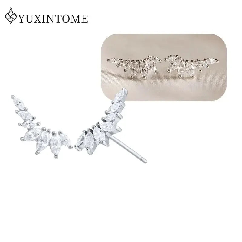 Boucles d'Oreilles Créoles Huggie Argent 925 – Zircon & Cristal, Goutte d'Eau, Certifiées GDTC, 73 Styles